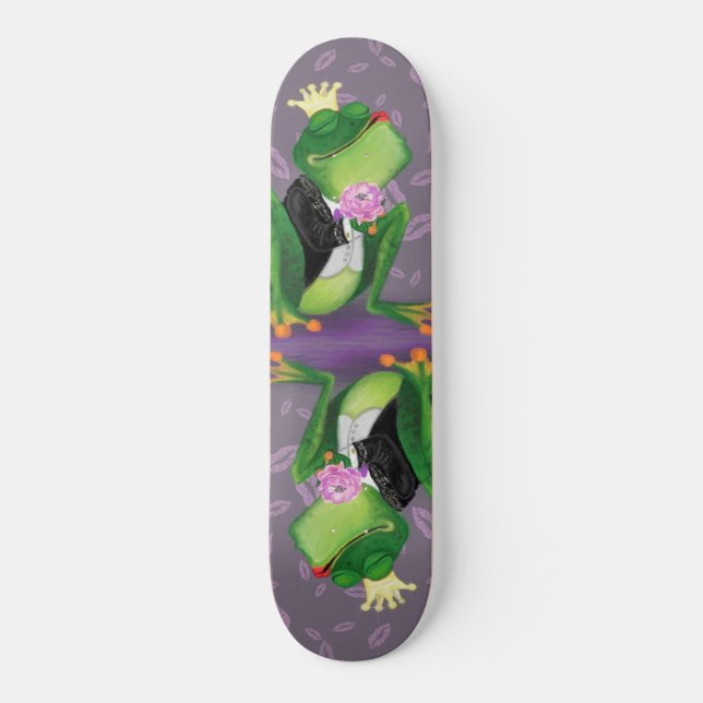 Frog Prince Fun Skateboard Kiss (Front)