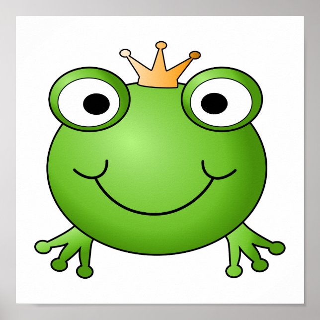 Frog Prince. Happy Frog. Poster (Front)