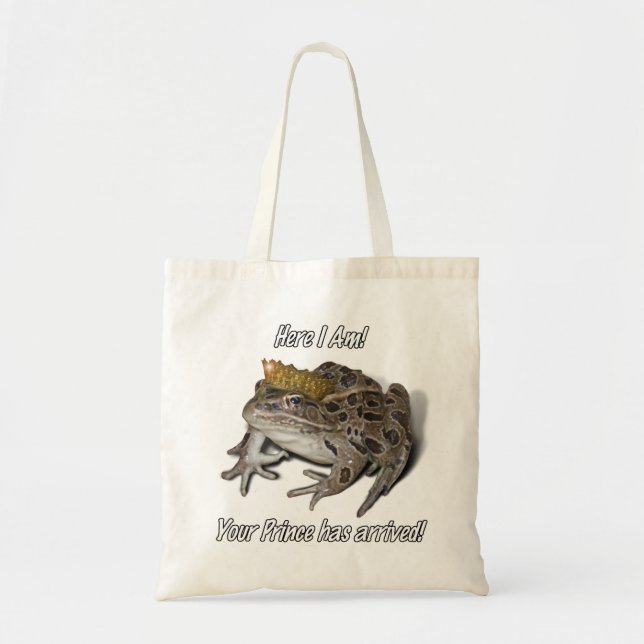 Frog Prince - "Here I Am" Tote Bag (Front)