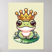 Frog Prince in Gold Crown Fairytale Nursery Room