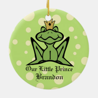 Frog Prince Keepsake Photo Ceramic Tree Decoration