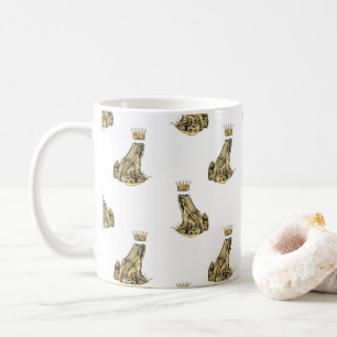 Frog Prince Magic Charm Fantasy Golden Crown Coffee Mug