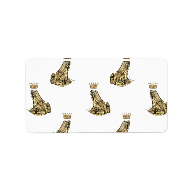 Frog Prince Magic Charm Fantasy Golden Crown Label (Front)