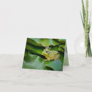 Frog Prince on Lily Pad Holiday Card