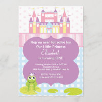 Frog Princess Birthday Party Invitation