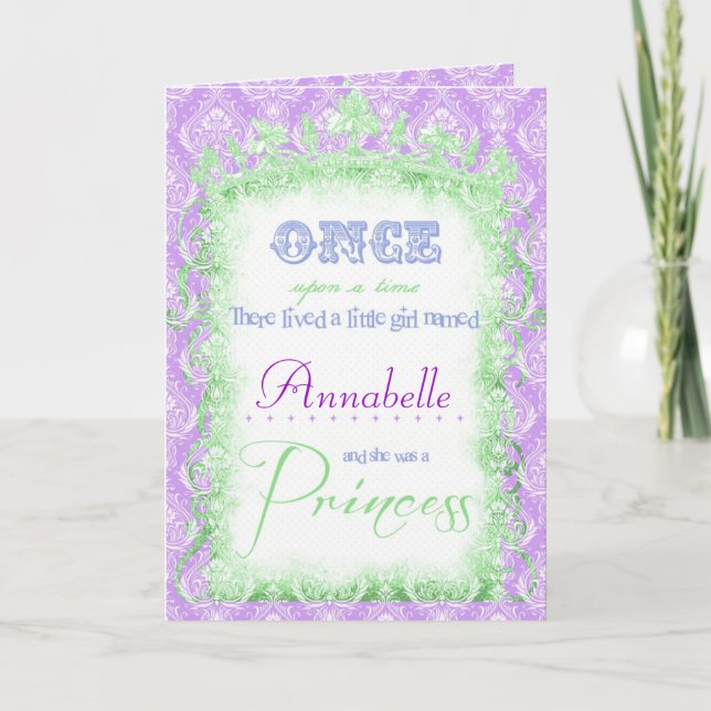 Frog Princess birthday photo invitation (Front)
