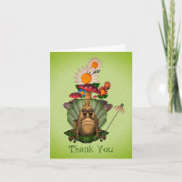 Frog Princess On Throne Cute Thank You Card