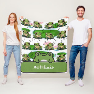 Frog Print Fleece Blanket