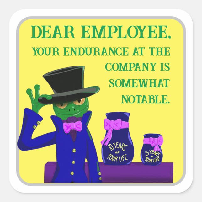 Frog Proper Work Anniversary Sticker (Front)