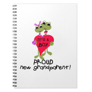 Frog Proud Grandparent of Boy Gifts Notebook