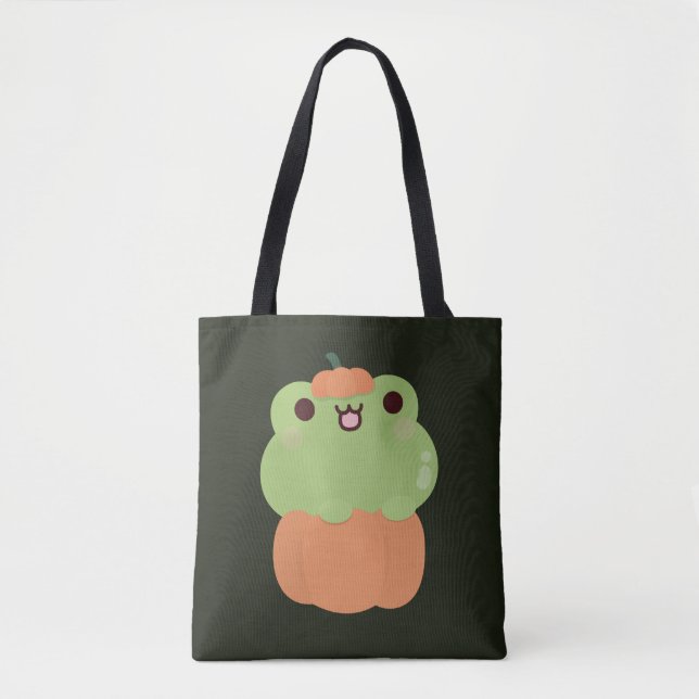 Frog Pumpkin Tote Bag (Front)