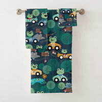 Frog Race Car Drivers Kids Adorable Animal