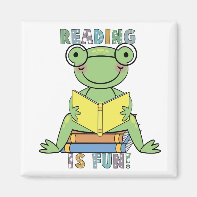 Frog - Reading is Fun Tshirts and Gifts Magnet (Front)