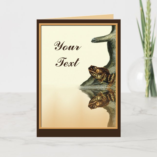 Frog Reflection Greeting Card (Front)