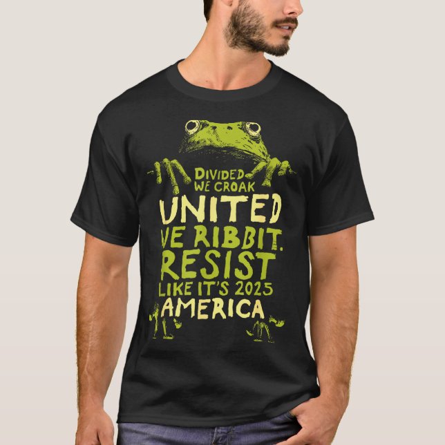 Frog Resist Cute Funny  T-Shirt (Front)