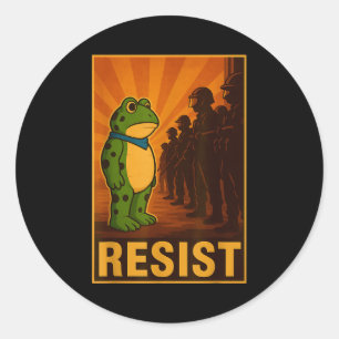 Frog Resist Rtland Frog Protest - Rtland Frog Acti Classic Round Sticker