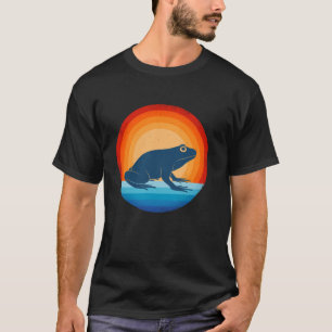 Frog Retro Vintage 60s 70s Sunset Amphibian Animal T-Shirt