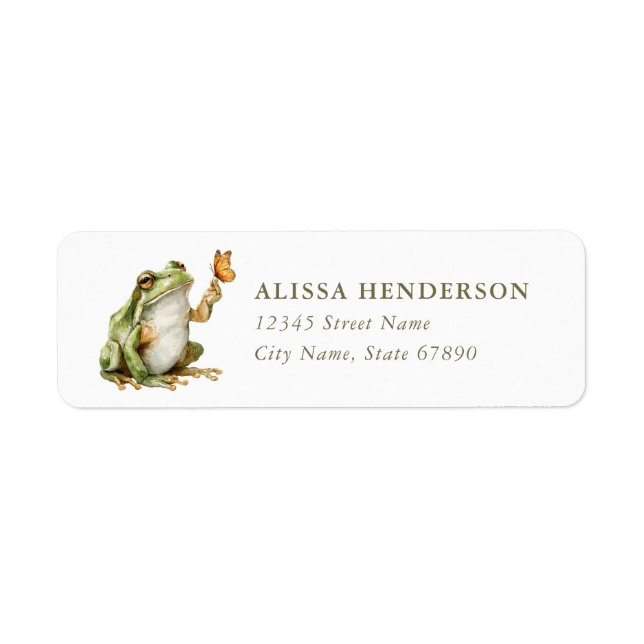 Frog Return Address Labels (Front)