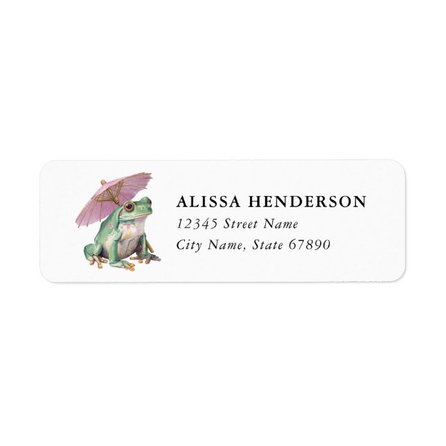 Frog Return Address Labels (Front)