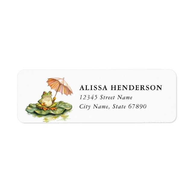 Frog Return Address Labels (Front)