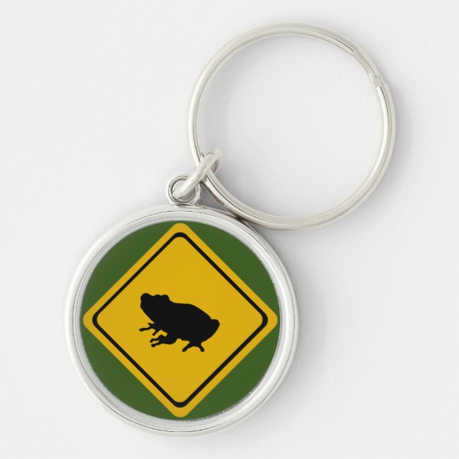 frog road sign key ring (Front)