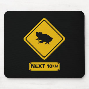 frog road sign mouse pad