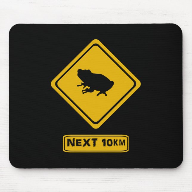 frog road sign mouse pad (Front)