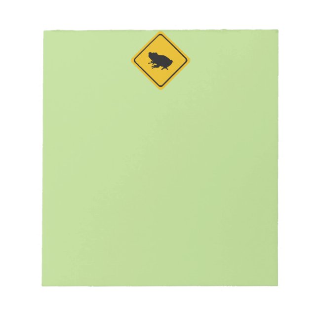 frog road sign notepad (Front)