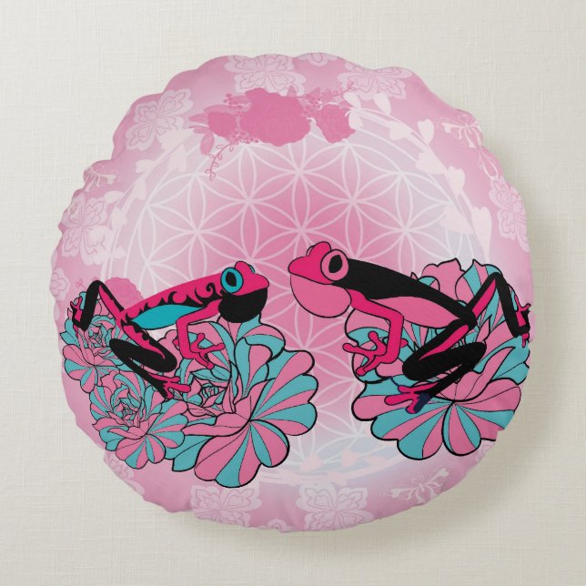 frog round cushion (Front)