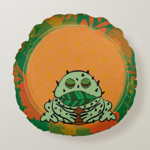 frog round cushion