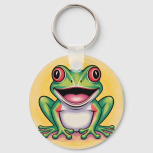 Frog’s Gentle Smile Key Ring