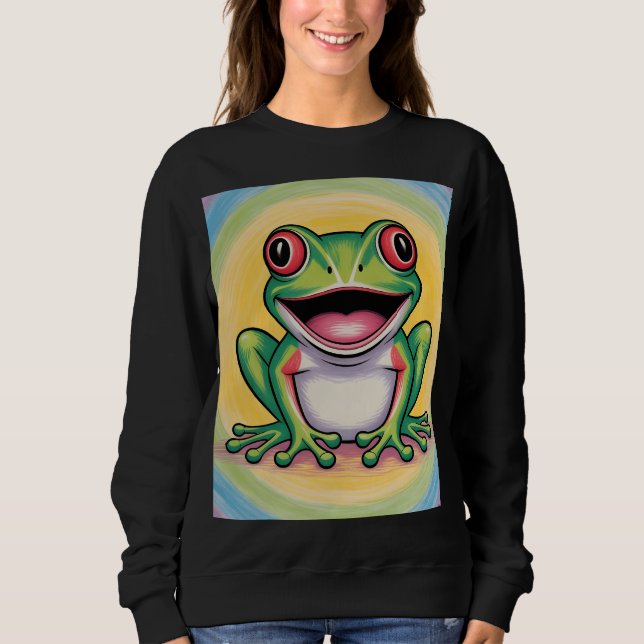 Frog’s Gentle Smile Sweatshirt (Front)