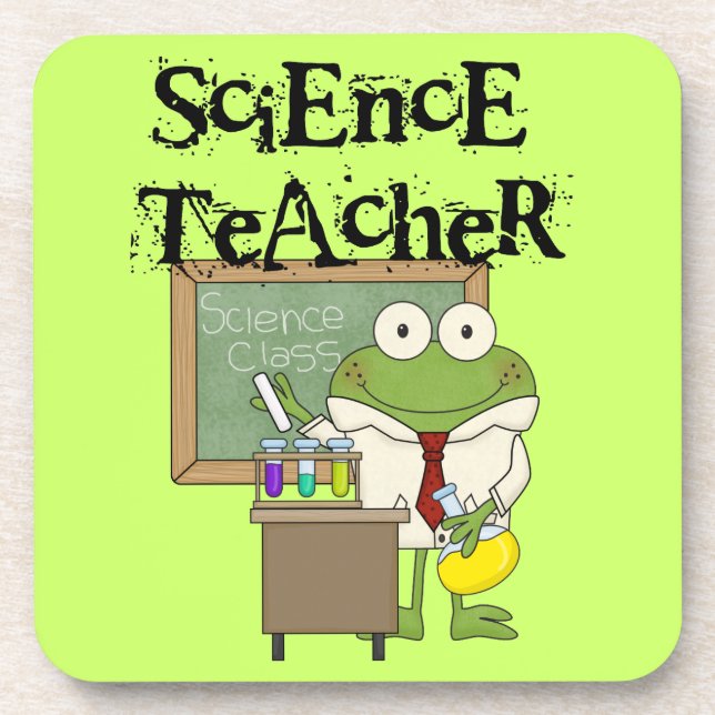Frog Science Teacher Coaster (Front)