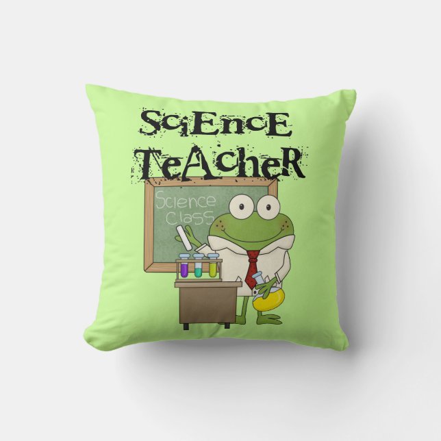Frog Science Teacher Cushion (Front)