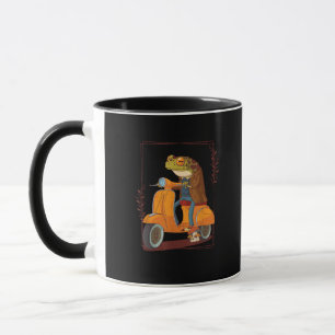 Frog  Scooter Mushroom Goblincore Academia Aesthet Mug