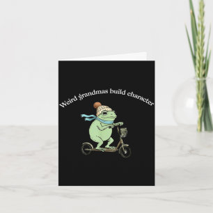 Frog scooter weird grandma build character card