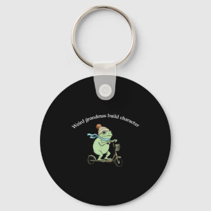 Frog scooter weird grandma build character key ring
