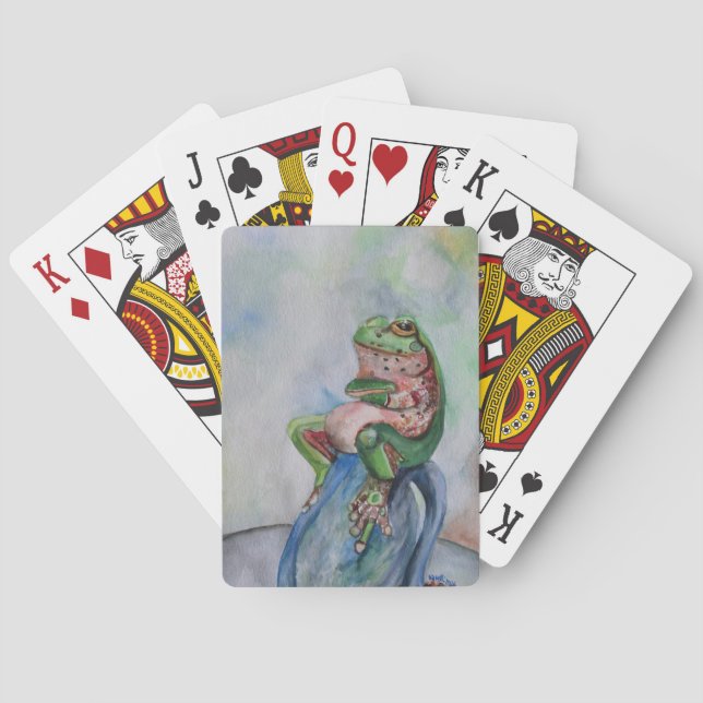 Frog Seed Watercolor Bicycle® Poker Playing Cards (Back)