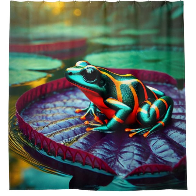Frog Shower Curtain (Front)
