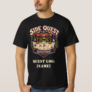 Frog Side Quest Explorer Department T-Shirt