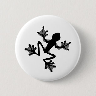 Frog Silhouette 6 Cm Round Badge