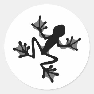Frog Silhouette Classic Round Sticker