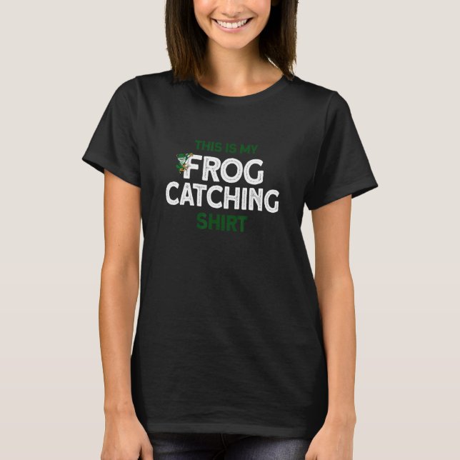 Frog Slayer Bullfrog Hunting Gigging Frogging T-Shirt (Front)