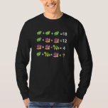 FROG SNAIL AND TURTLE  FUNNY MATH EQUATION WITH PE T-Shirt<br><div class="desc">FROG SNAIL AND TURTLE  FUNNY MATH EQUATION WITH PETS</div>