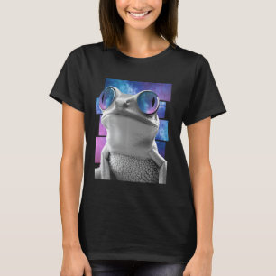 Frog Space Glasses Galaxy Sunglasses Amphibian Pet T-Shirt
