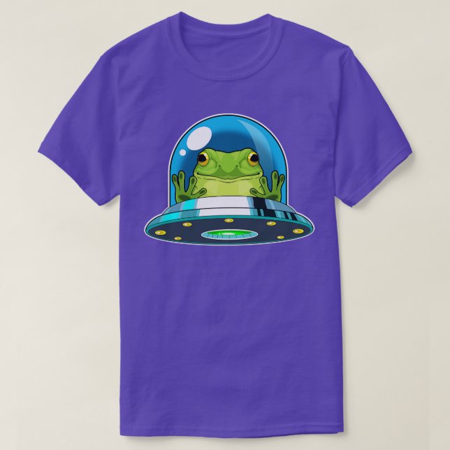 Frog Spaceship Space T-Shirt (Design Front)