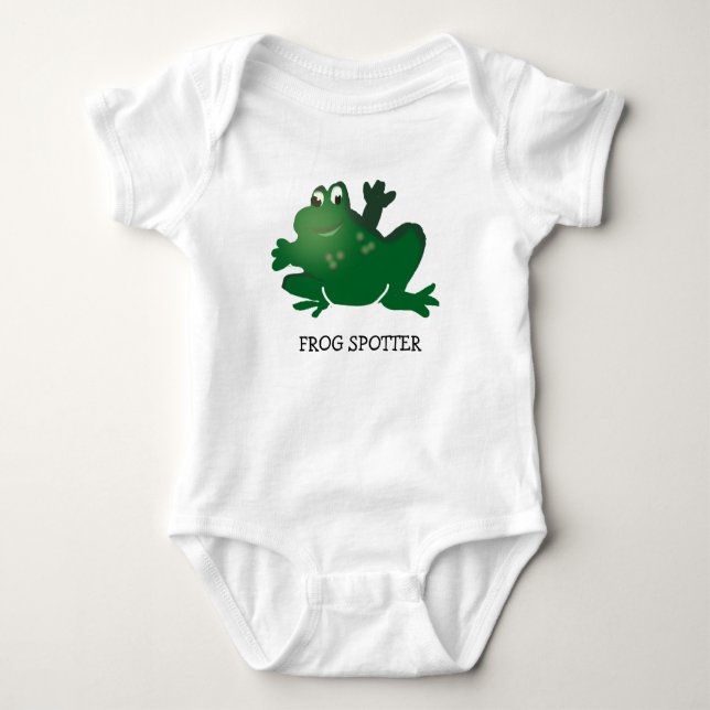 Frog Spotter Baby Bodysuit (Front)