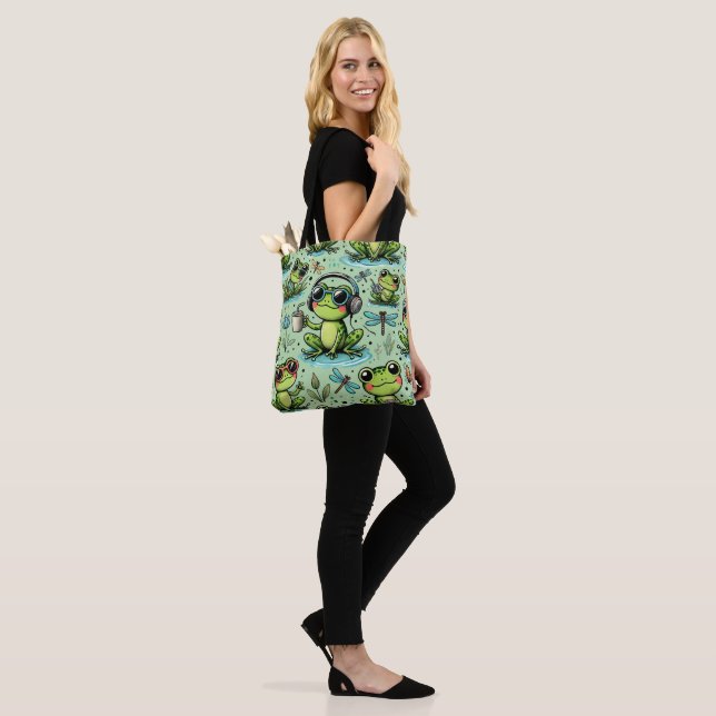 Frog Squad All Tote Bag (On Model)