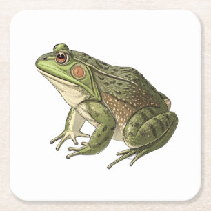 Frog Square Paper Coaster