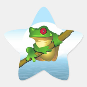 Frog Star Sticker